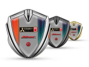 Mitsubishi 3D Emblema Insignia Minimal Esquema Universal 3D